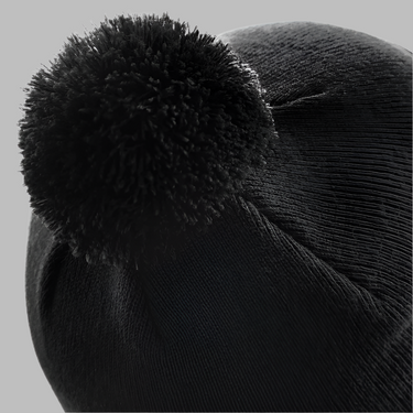 Beechfield Original Pom Pom Beanie Black Sort B426