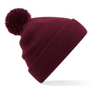 Beechfield Original Pom Pom Beanie Burgundy Rød B426