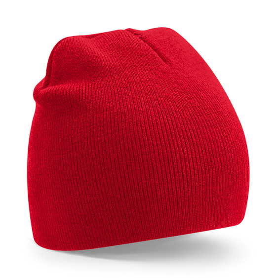 Beechfield Recycled Original Pull On Beanie Classic Red Rød B44R