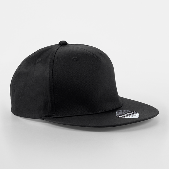 Beechfield 5 Panel Rapper Cap Snapback Black Sort CB610