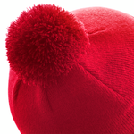 Beechfield Original Pom Pom Beanie Classic Red Rød B426