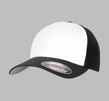 Flexfit Mesh Colored Front Flexfit 6511CF Black White Sort Hvid
