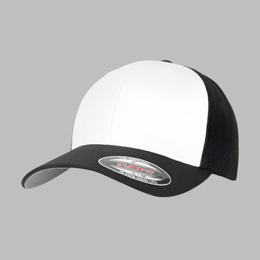 Flexfit Mesh Colored Front Flexfit 6511CF Black White Sort Hvid