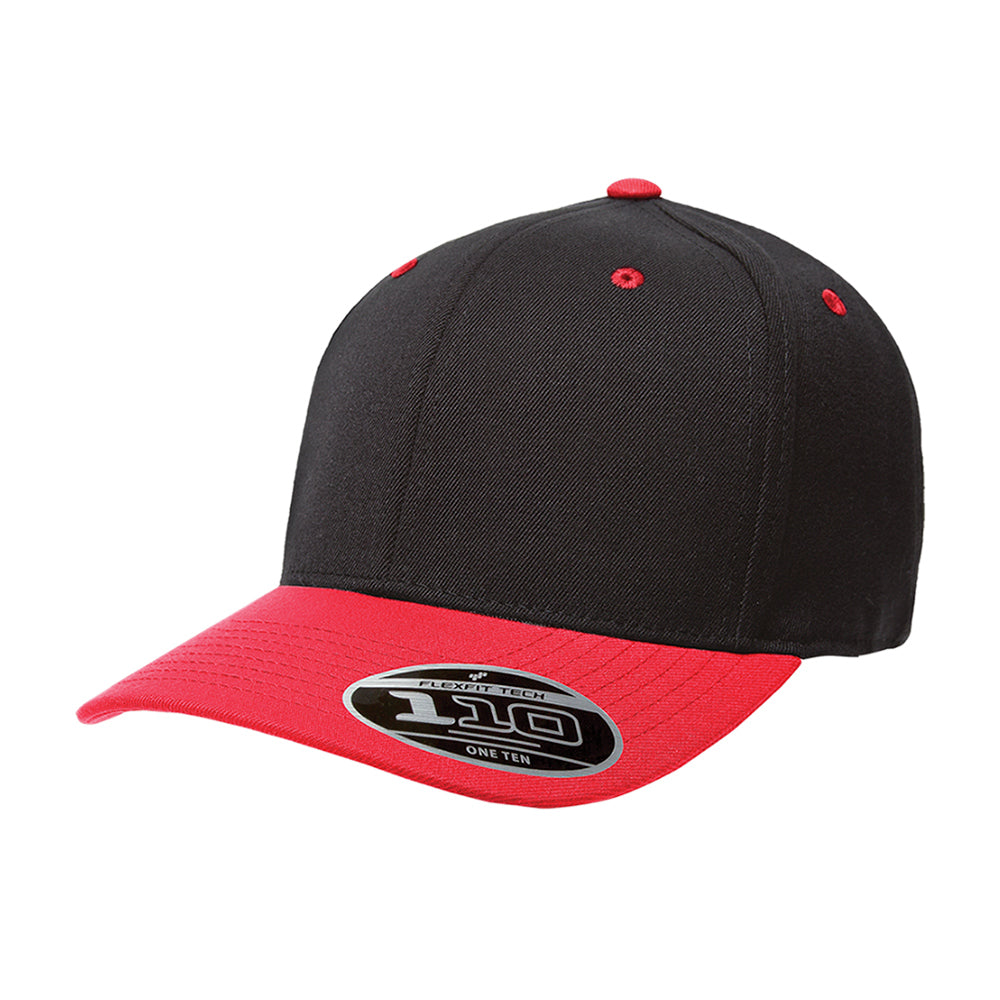 Flexfit Yupoong Baseball Premium Adjustable Black Red Sort Rød