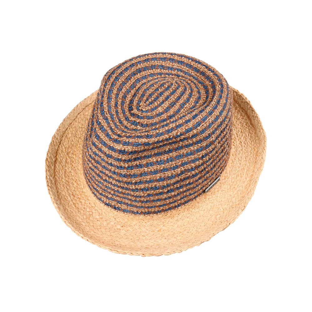 Stetson Kamano Toyo Player Straw Hat Nature Blue Blå