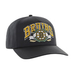 47 Brand NHL Boston Bruins Laurel Captain Snapback Black Sort H-LAURL01CTP-BK 