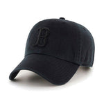 47 Brand Boston Red Sox Clean Up Adjustable Justerbar Black on Black Sort B-RGW02GWSNL-BKG
