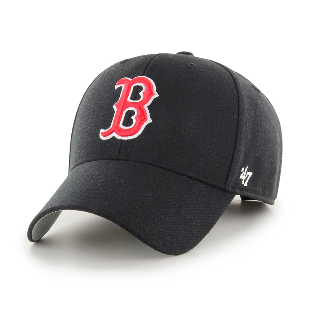 47 Brand MLB Boston Red Sox MVP Adjustable Velcro Justerbar Black Red Sort Rød B-MVP02WBV-BKF