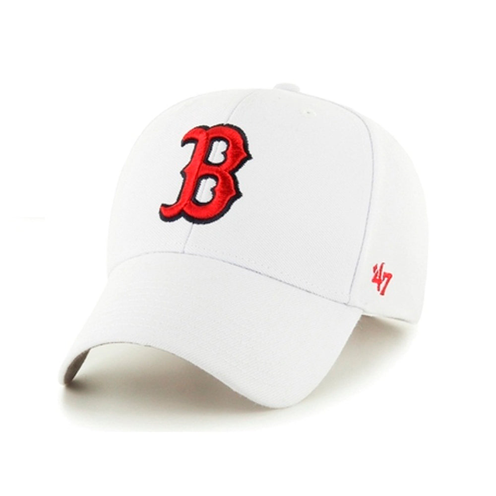 47 Brand MLB Boston Red Sox MVP Adjustable Velcro Justerbar White Red Hvid Rød B-MVP02WBV-WH