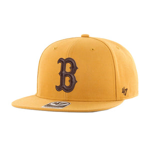 47 Brand MLB Boston Red Sox No Shot Snapback Wheat Brown Gul Brun B-NSHOT02WBP-WE