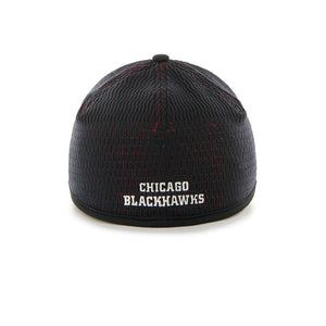 47 Brand Chicago Blackhawks Closer Trucker Stretch Fit Black Sort H-WARPC04NRE-BK