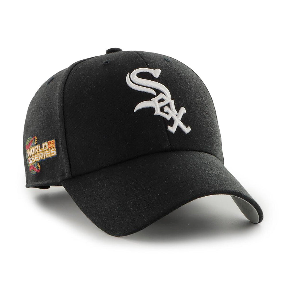 47 Brand MLB Chicago White Sox MVP Sure Shot World Series Snapback Black White Sort Hvid BCWS-SUMVP06WBP-BK06