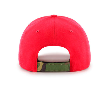 47 Brand Cleveland Indians MVP DT Camfill Adjustable Velcro Justerbar Red Camo Rød Camouflage B-CAMFL02WBV-RD