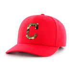 47 Brand Cleveland Indians MVP DT Camfill Adjustable Velcro Justerbar Red Camo Rød Camouflage B-CAMFL02WBV-RD