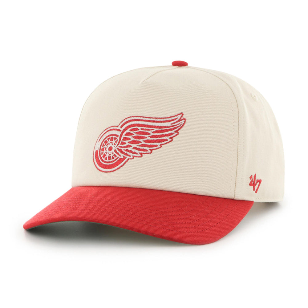 47 Brand NHL Detroit Red Wings Captain DTR Snapback Natural Red Hvid Beige Rød H-NTSKT05GWP-NT