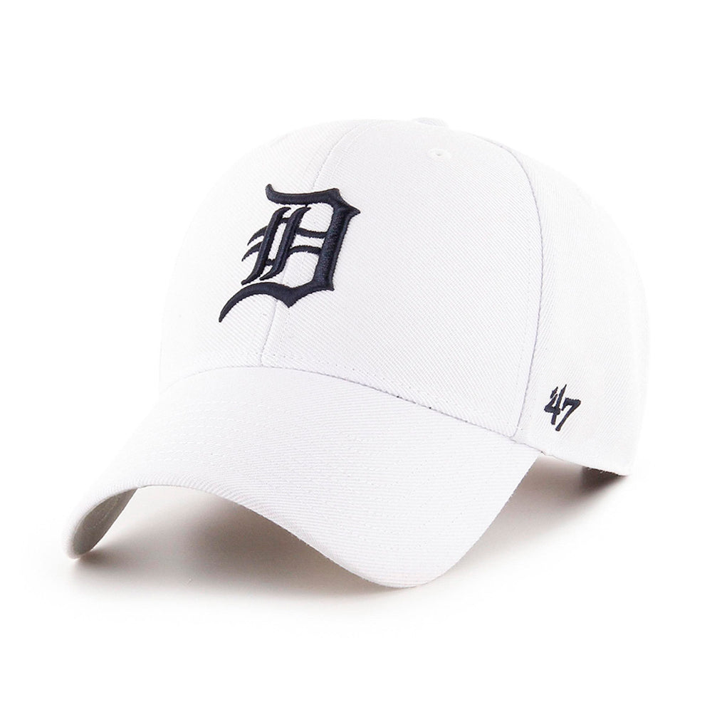 47 Brand MLB Detroit Tigers MVP Adjustable Velcro Justerbar White Black Hvid Sort B-MVP09WBV-WH