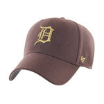 47 Brand MLB Detroit Tigers MVP Metallic Snapback Brown Gold Brun Guld B-MTLCS09WBP-BW