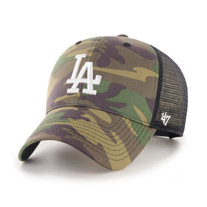 47 Brand MLB Los Angeles LA Dodgers MVP Branson Trucker Snapback Camo Black Sort B-CBRAN12GWP-CMD 