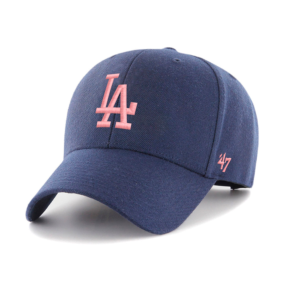 47 Brand MLB Los Angeles LA Dodgers MVP Snapback Light Navy Pink Lyseblå Lyserød B-MVPSP12WBP-LN