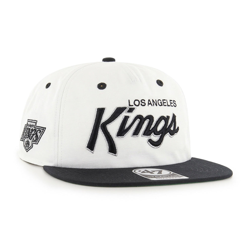 47 Brand NHL Los Angeles LA Kings HVIN Captain RT Snapback White Black Hvid Sort HVIN-CSCRF08GWP-WH88