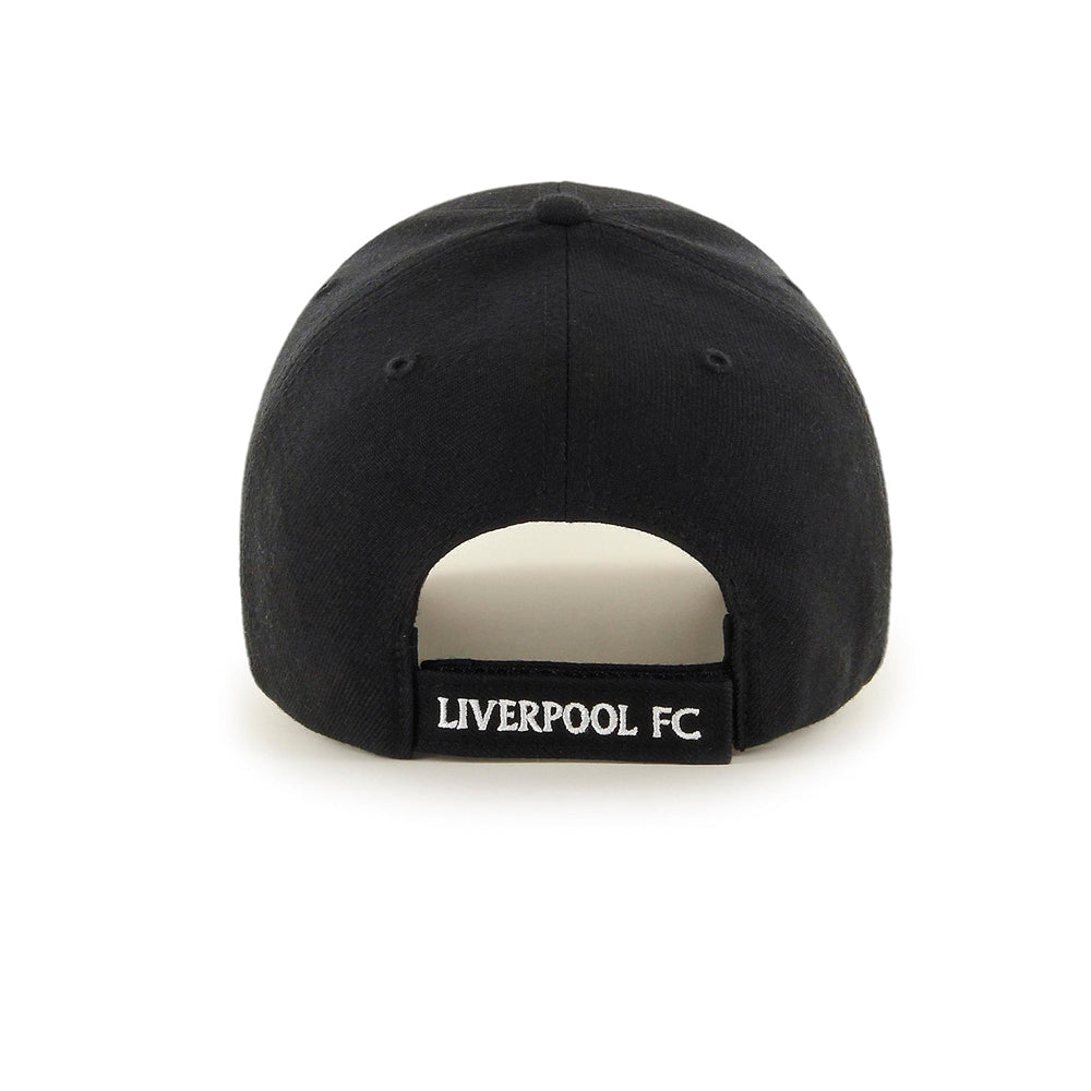 47 Brand Premier League LFC Liverpool FC MVP Script Adjustable Velcro Justerbar Black White Sort Hvid EPL-SCMVP04WBV-BK