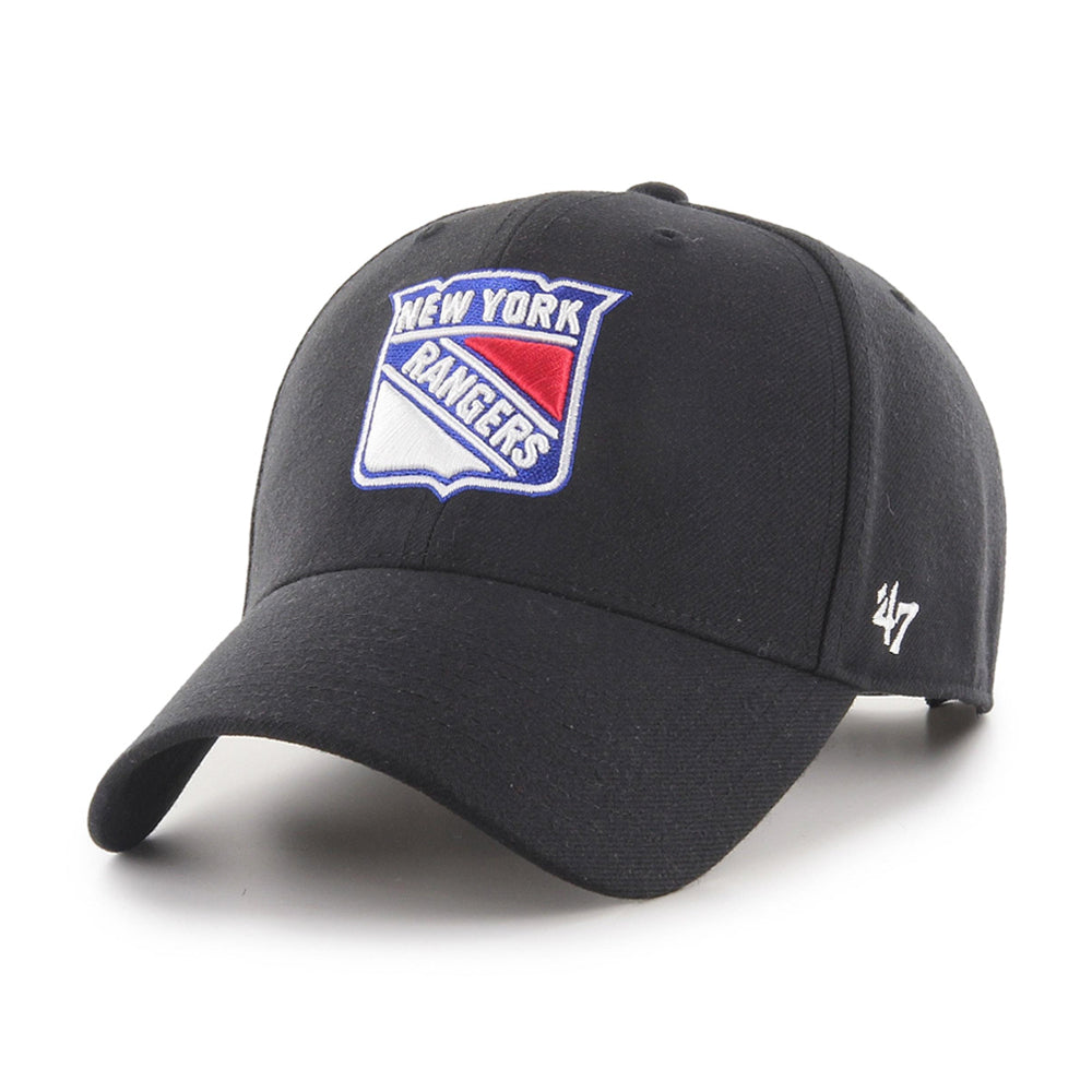 47 Brand NHL New York NY Rangers MVP Adjustable Black Sort H-MVP13WBV-BKB