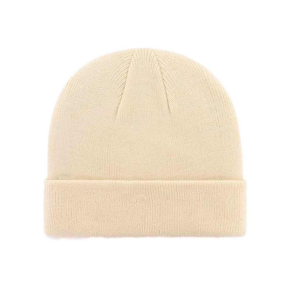 47 Brand NY Yankees Centerfield Beanie Fold Up Natural White Black Hvid Sort B-CFDCN17ACE-NT