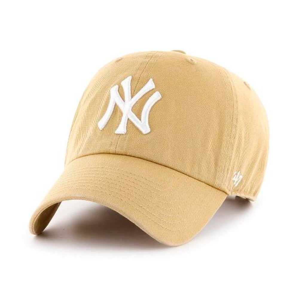 47 Brand New York NY Yankees Clean Up Adjustable Justerbar Old Gold White Guld Hvid B-RGW17GWSNL-OG
