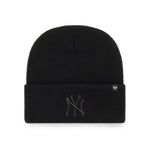 47 Brand New York NY Yankees Haymaker Beanie Fold Up Black on Black Sort B-HYMKR17ACE-BKG