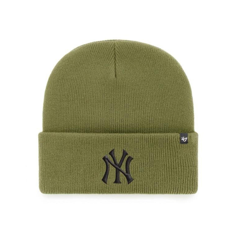 47 Brand New York NY Yankees Haymaker Beanie Fold Up Sandalwood Green Black Grøn Sort B-HYMKR17ACE-SWD