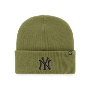 47 Brand New York NY Yankees Haymaker Beanie Fold Up Sandalwood Green Black Grøn Sort B-HYMKR17ACE-SWD