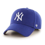47 Brand MLB New York NY Yankees MVP Adjustable Velcro Justerbar Dark Royal Blue White Kongeblå Hvid B-MVP17WBV-DL