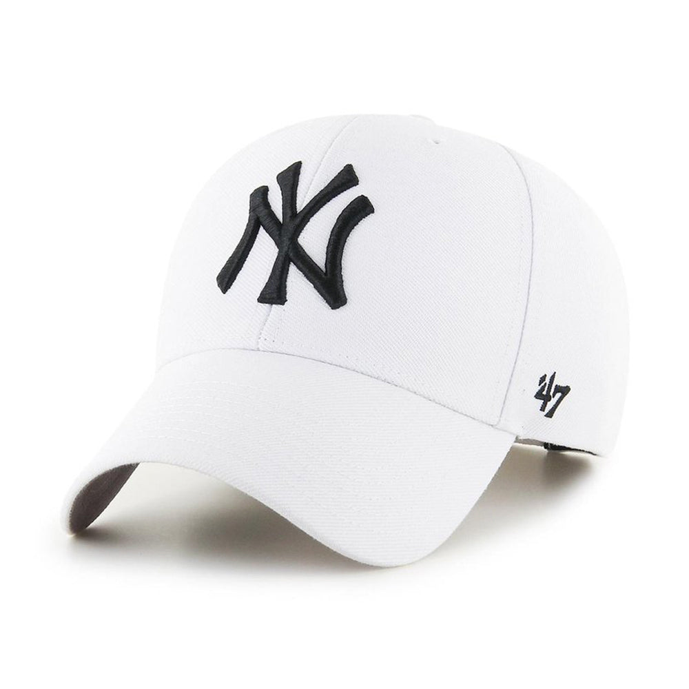 47 Brand MLB New York NY Yankees MVP Adjustable Velcro Justerbar White Black Hvid Sort B-MVP17WBV-WHF
