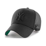 47 Brand MLB New York NY Yankees MVP Branson Trucker Snapback Black Black Sort Sort B-BRANS17CTP-BKB