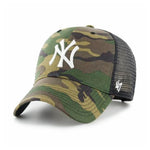 47 Brand MLB New York NY Yankees MVP Branson Trucker Snapback Camo Black Camouflage Sort B-CBRAN17GWP-CMF