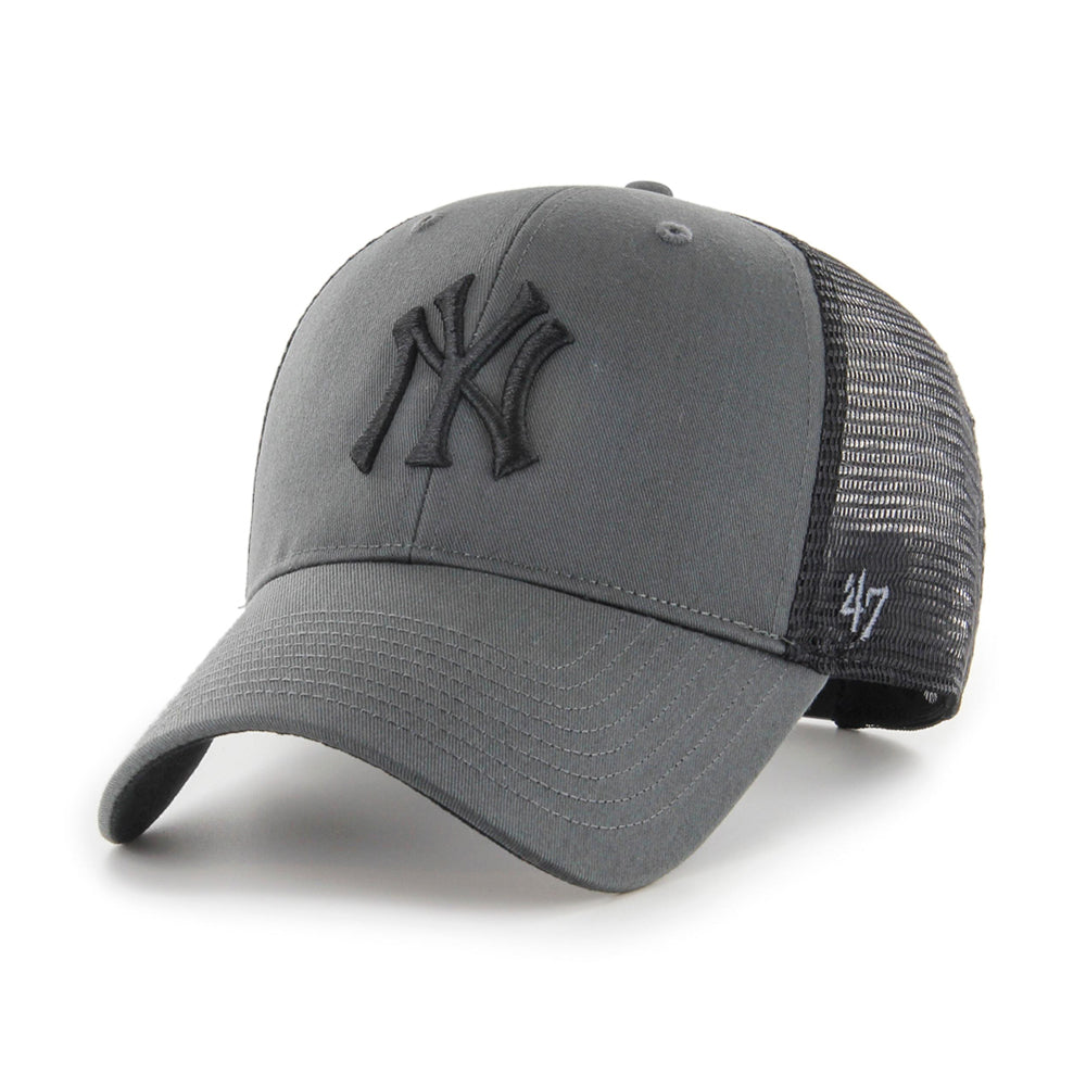 47 Brand MLB NY Yankees MVP Branson Trucker Snapback Charcoal Black Mørkegrå Sort B-BRANS17CTP-CCG