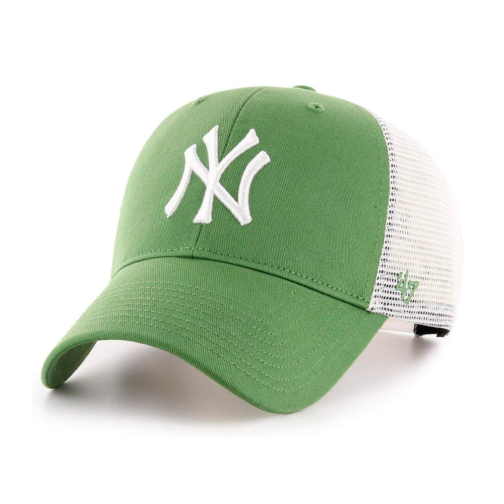 47 Brand MLB NY New York Yankees MVP Flagship Trucker Snapback Fatigue Green White Grøn Hvid