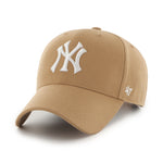 47 Brand MLB New York NY Yankees MVP Snapback Camel Beige Khaki B-MVPSP17WBP-QLA