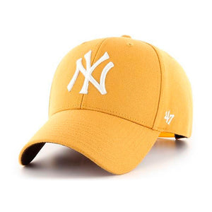47 Brand MLB New York NY Yankees MVP Snapback Wheat Gold Yellow White Guld Gul Hvid B-MVPSP17WBP-WE
