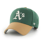 47 Brand MLB Oakland Athletics MVP Campus Adjustable Justerbar Green Beige Grøn B-CAMPC18GWS-DGA
