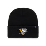 47 Brand NHL Pittsburgh Penguins Cuff Knit Haymaker Beanie Black Sort H-HYMKR15ACE-BK 