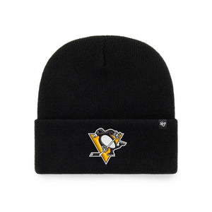 47 Brand NHL Pittsburgh Penguins Cuff Knit Haymaker Beanie Black Sort H-HYMKR15ACE-BK 