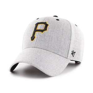 47 Brand MLB Pittsburgh Pirates MVP Storm Cloud Adjustable Velcro Charcoal Black Grå Sort