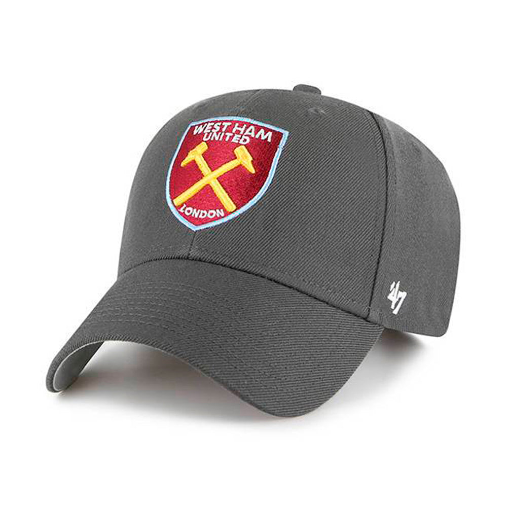 47 Brand Premier League West Ham United MVP Adjustable Velcro Justerbar Charcoal Mørkegrå EPL-MVP17WBV-CC