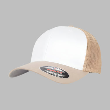 Flexfit Mesh Colored Front Flexfit 6511CF Khaki White Beige White