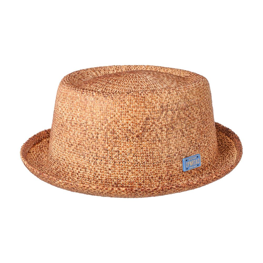 Stetson Townsend Pork Pie Toyo Straw Hat Brown Brun