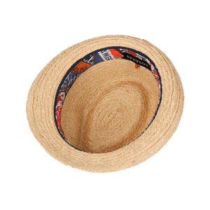 Stetson Bluemont Trilby Raffia Straw Hat Nature Beige