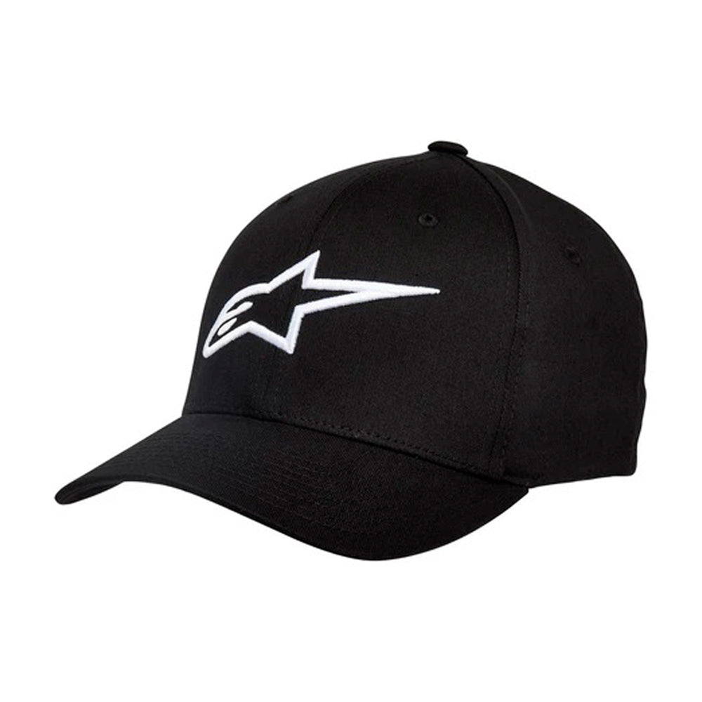 Alpinestars Ageless Curved Hat Flexfit Black White Sort Hvid