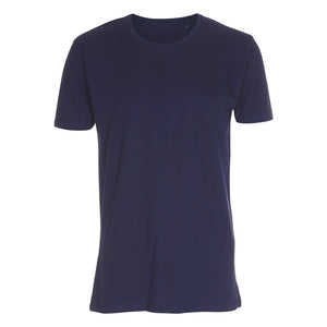 Blank Muscle Tee Fitted T-Shirt Blue Navy Blå ST306