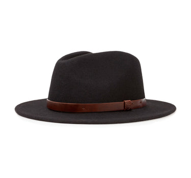 Brixton Messer Fedora Hat Black Sort